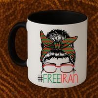 Free Iran Female Bun Women's Rights Coffee Mug thumb 2