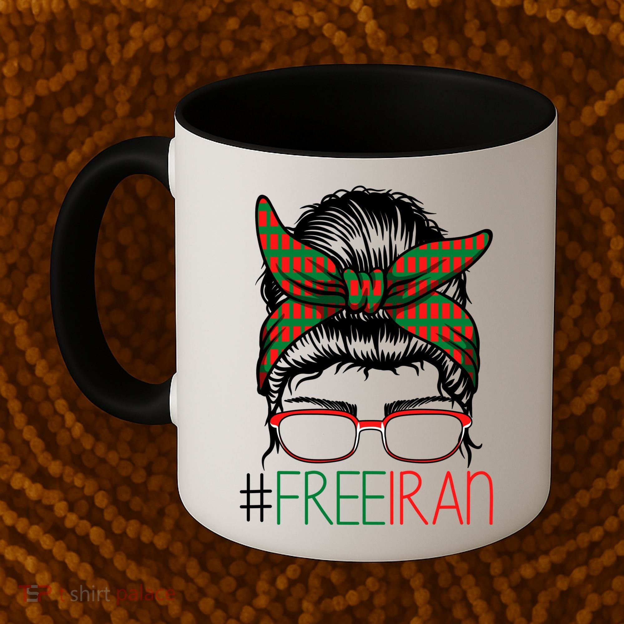 Free Iran Female Bun Women's Rights Coffee Mug