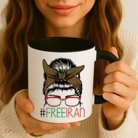 Free Iran Female Bun Women's Rights Coffee Mug thumb 3