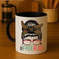 Free Iran Female Bun Women's Rights Coffee Mug thumb 4