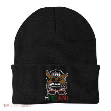 Free Iran Female Bun Women's Rights Beanie