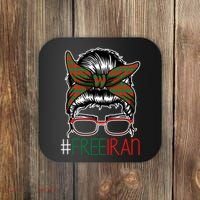 Free Iran Female Bun Women's Rights Coaster thumb 0