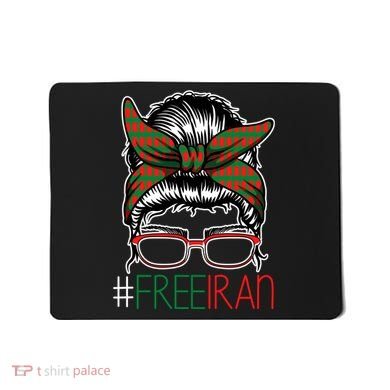 Free Iran Female Bun Women's Rights Mousepad