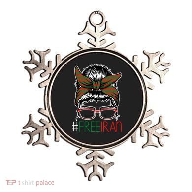 Free Iran Female Bun Women's Rights Ornament