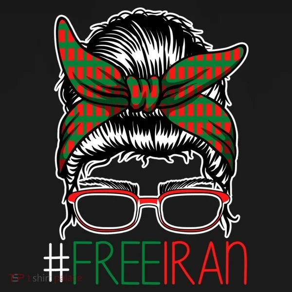 Free Iran Female Bun Women's Rights Ornament