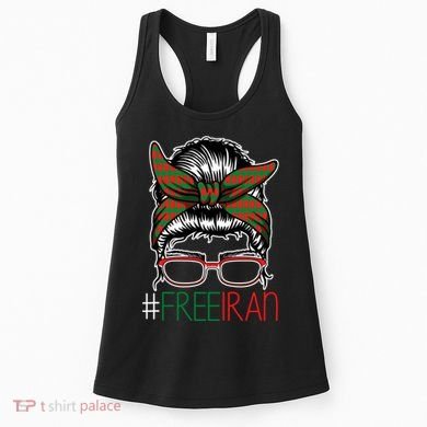 Free Iran Female Bun Women's Rights Women's Tank Top