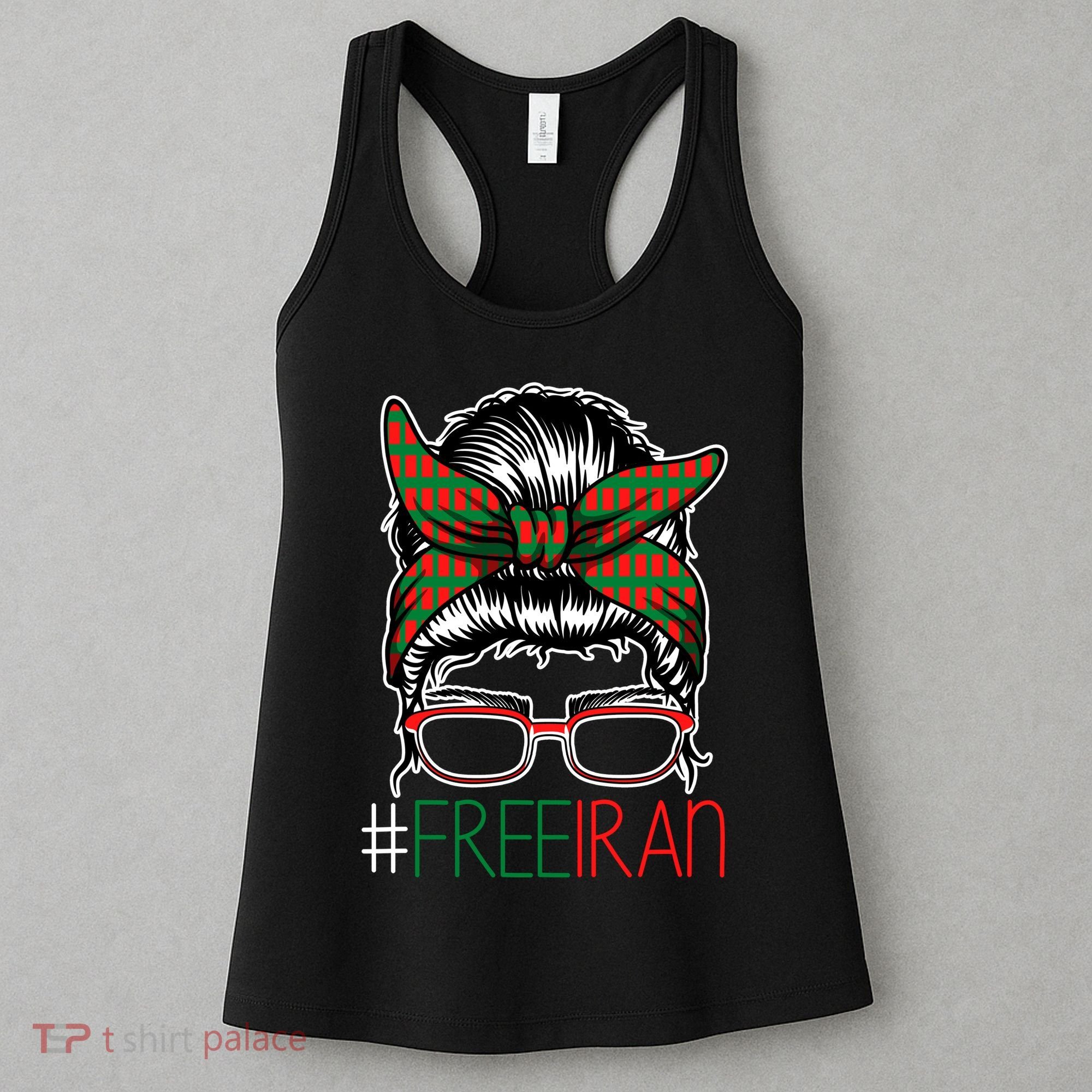 Free Iran Female Bun Women's Rights Women's Tank Top