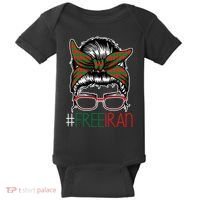 Free Iran Female Bun Women's Rights Baby Bodysuit thumb 0