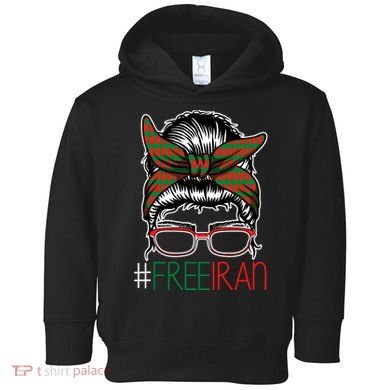 Free Iran Female Bun Women's Rights Toddler Hoodie