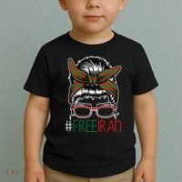 Free Iran Female Bun Women's Rights Toddler T-Shirt thumb 2