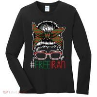 Free Iran Female Bun Women's Rights Women's Long Sleeve Shirt thumb 0