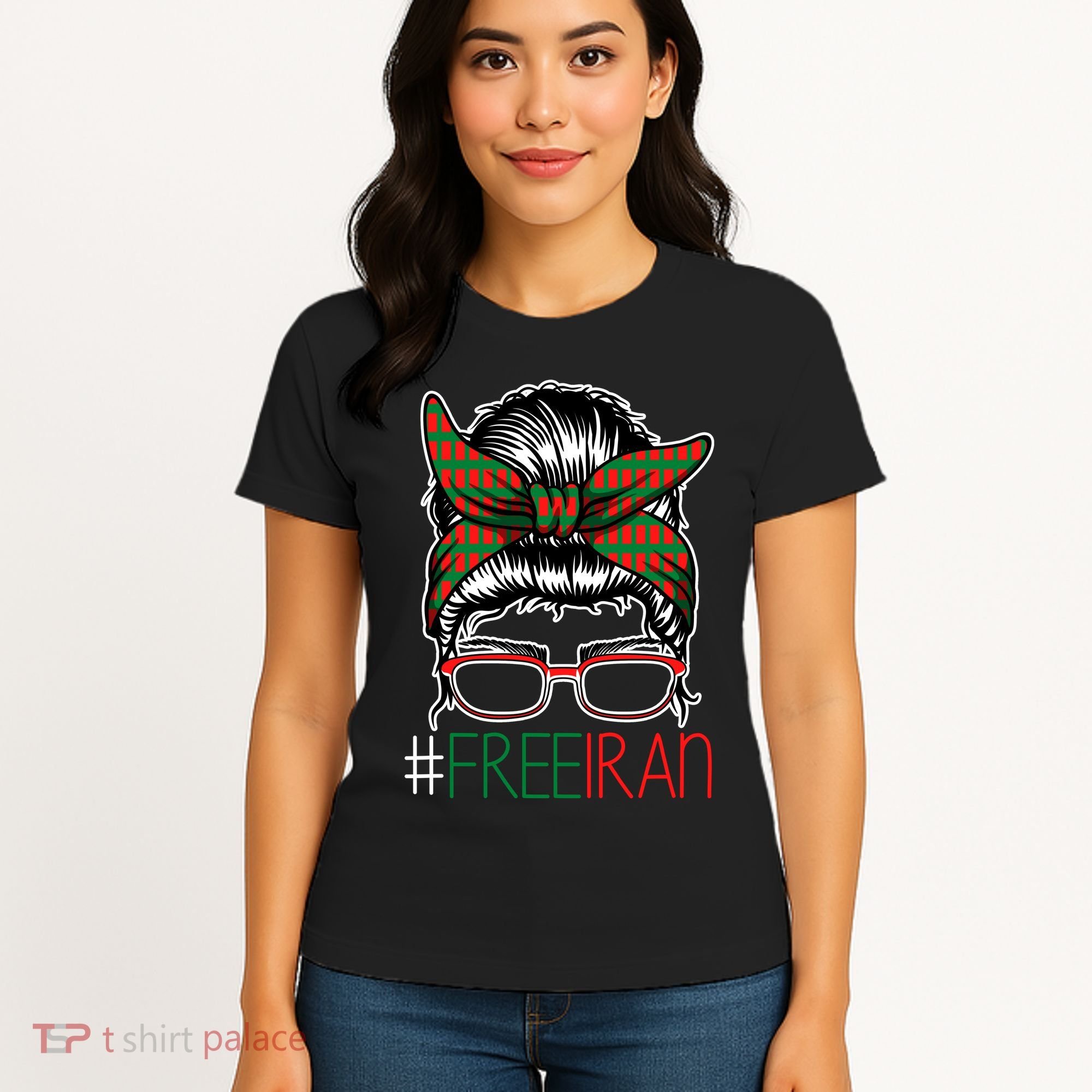 Free Iran Female Bun Women's Rights Women's T-Shirt
