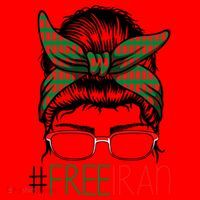Free Iran Female Bun Women's Rights Santa Hat thumb 1
