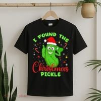 Funny I Found The Christmas Pickle Funny Xmas Party Gift T-Shirt thumb 2