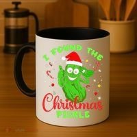 Funny I Found The Christmas Pickle Funny Xmas Party Gift Coffee Mug thumb 4