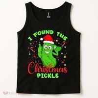 Funny I Found The Christmas Pickle Funny Xmas Party Gift Tank Top thumb 2