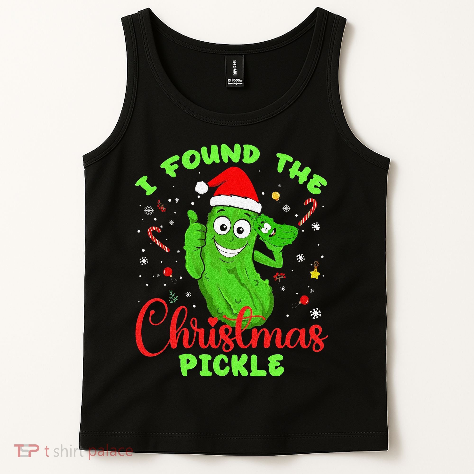 Funny I Found The Christmas Pickle Funny Xmas Party Gift Tank Top