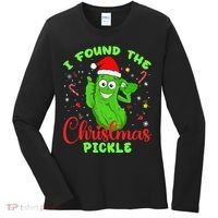 Funny I Found The Christmas Pickle Funny Xmas Party Gift Women's Long Sleeve Shirt thumb 0