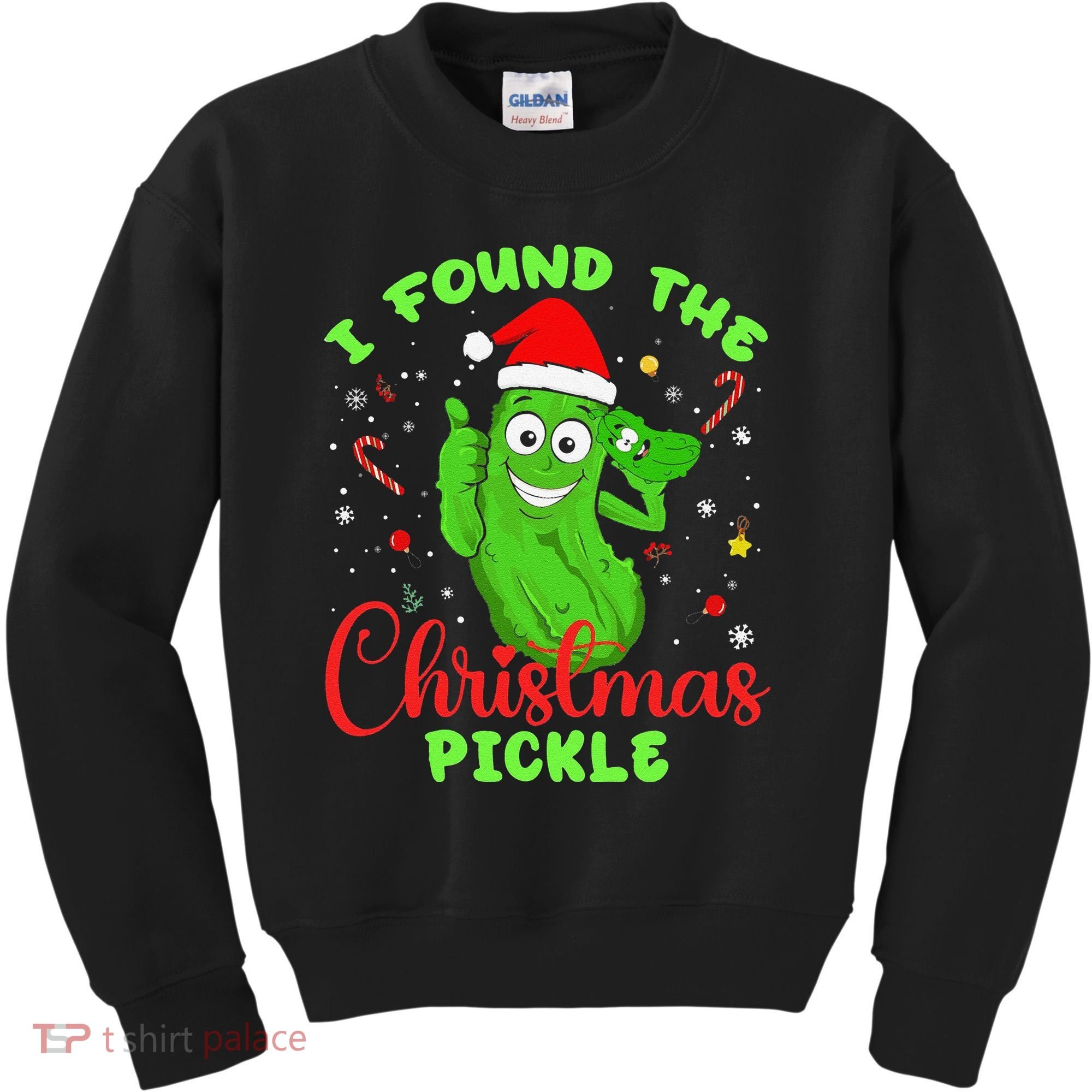 Funny I Found The Christmas Pickle Funny Xmas Party Gift Kids Sweatshirt