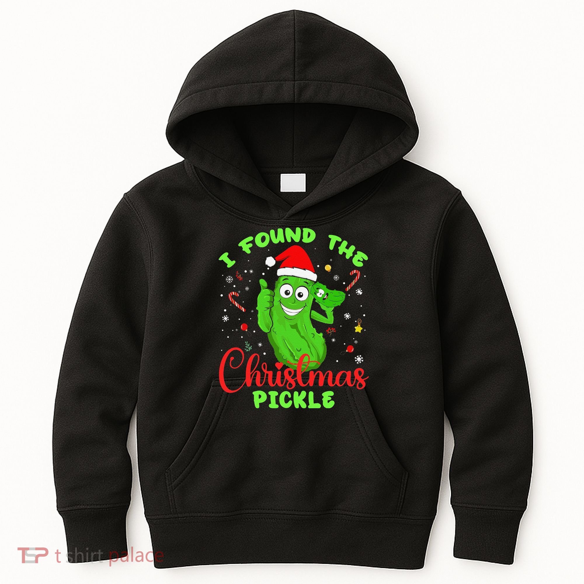 Funny I Found The Christmas Pickle Funny Xmas Party Gift Kids Hoodie