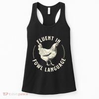 Fluent In Fowl Language Farm Animal Poultry Owner Women's Tank Top thumb 0