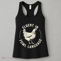 Fluent In Fowl Language Farm Animal Poultry Owner Women's Tank Top thumb 3