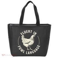 Fluent In Fowl Language Farm Animal Poultry Owner Tote Bag thumb 0