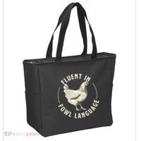 Fluent In Fowl Language Farm Animal Poultry Owner Tote Bag thumb 2
