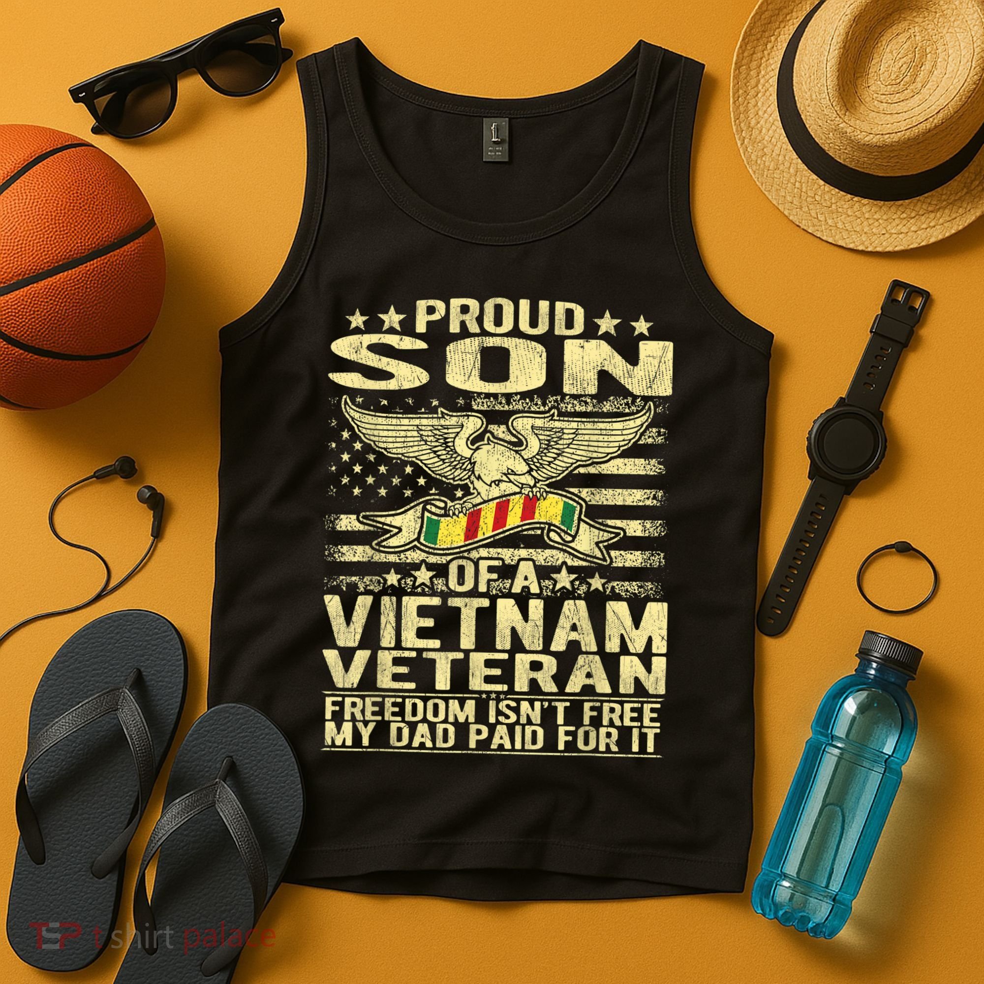Freedom Isn't Free Proud Son Of A Vietnam Veteran Gift Tank Top