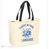 Fluent In Fowl Language Funny Swearing Cursing Ducks Joke Tote Bag thumb 2