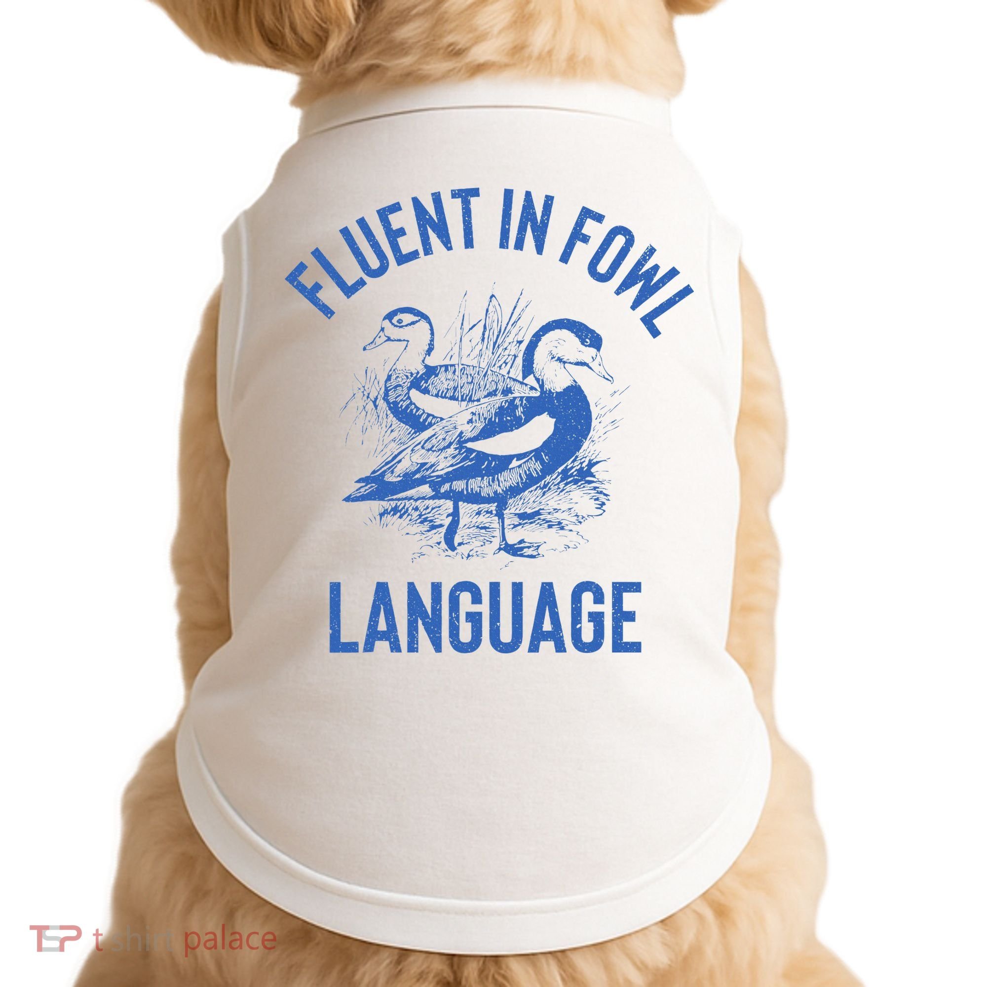 Fluent In Fowl Language Funny Swearing Cursing Ducks Joke Doggie Tank