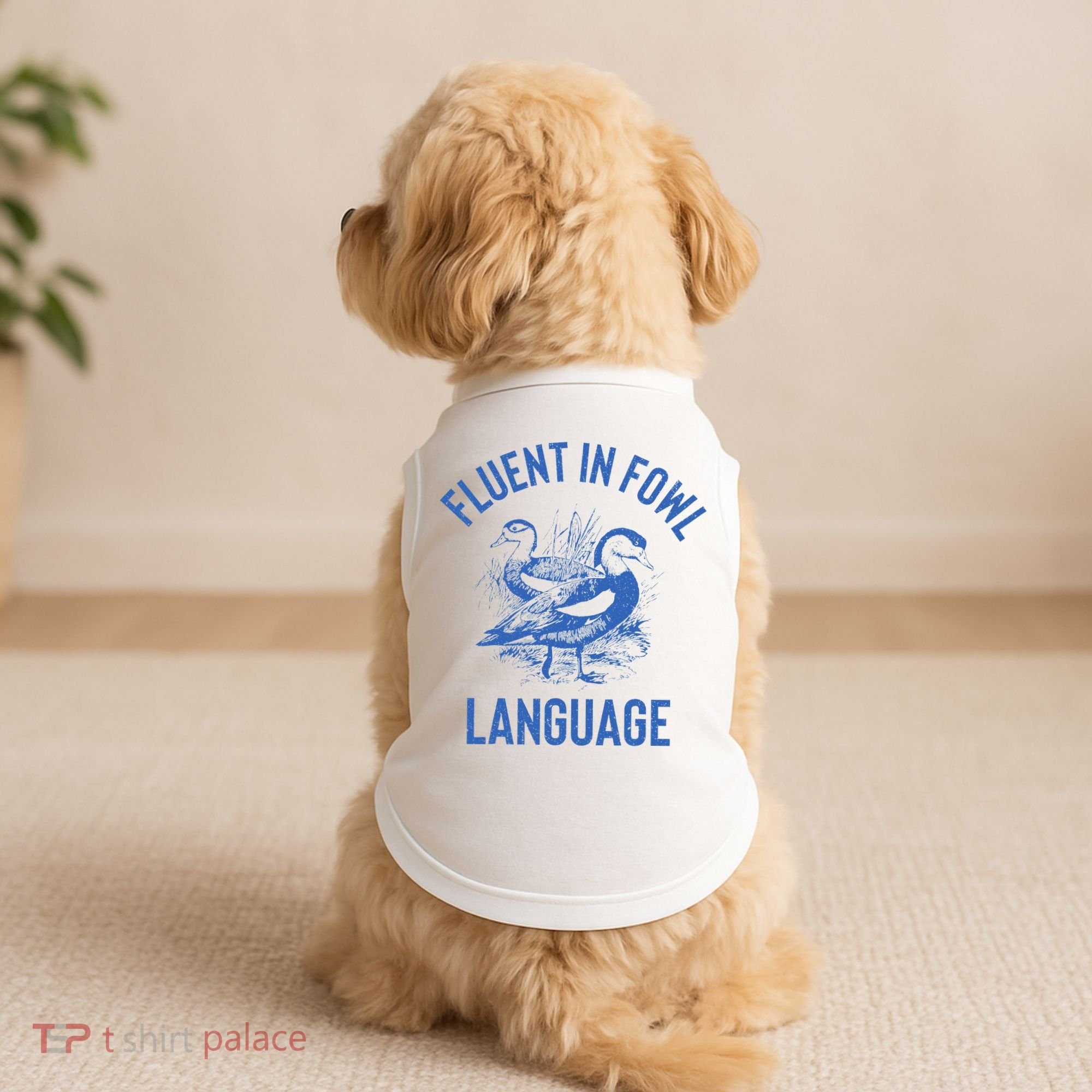 Fluent In Fowl Language Funny Swearing Cursing Ducks Joke Doggie Tank