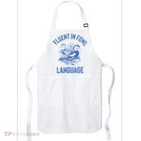 Fluent In Fowl Language Funny Swearing Cursing Ducks Joke Apron thumb 0