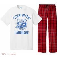 Fluent In Fowl Language Funny Swearing Cursing Ducks Joke Pajama Set thumb 0