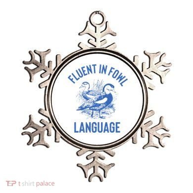 Fluent In Fowl Language Funny Swearing Cursing Ducks Joke Ornament