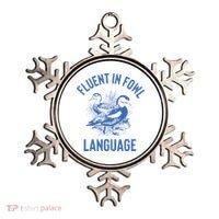 Fluent In Fowl Language Funny Swearing Cursing Ducks Joke Ornament thumb 0