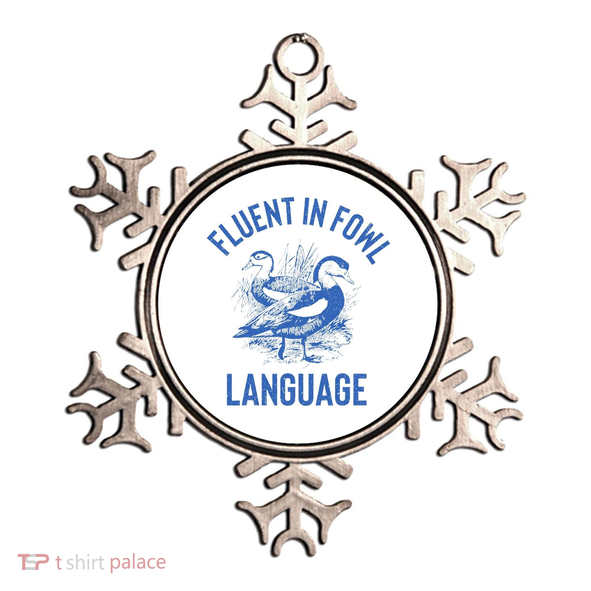 Fluent In Fowl Language Funny Swearing Cursing Ducks Joke Ornament