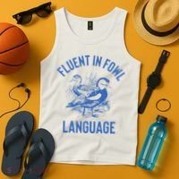 Fluent In Fowl Language Funny Swearing Cursing Ducks Joke Tank Top thumb 4