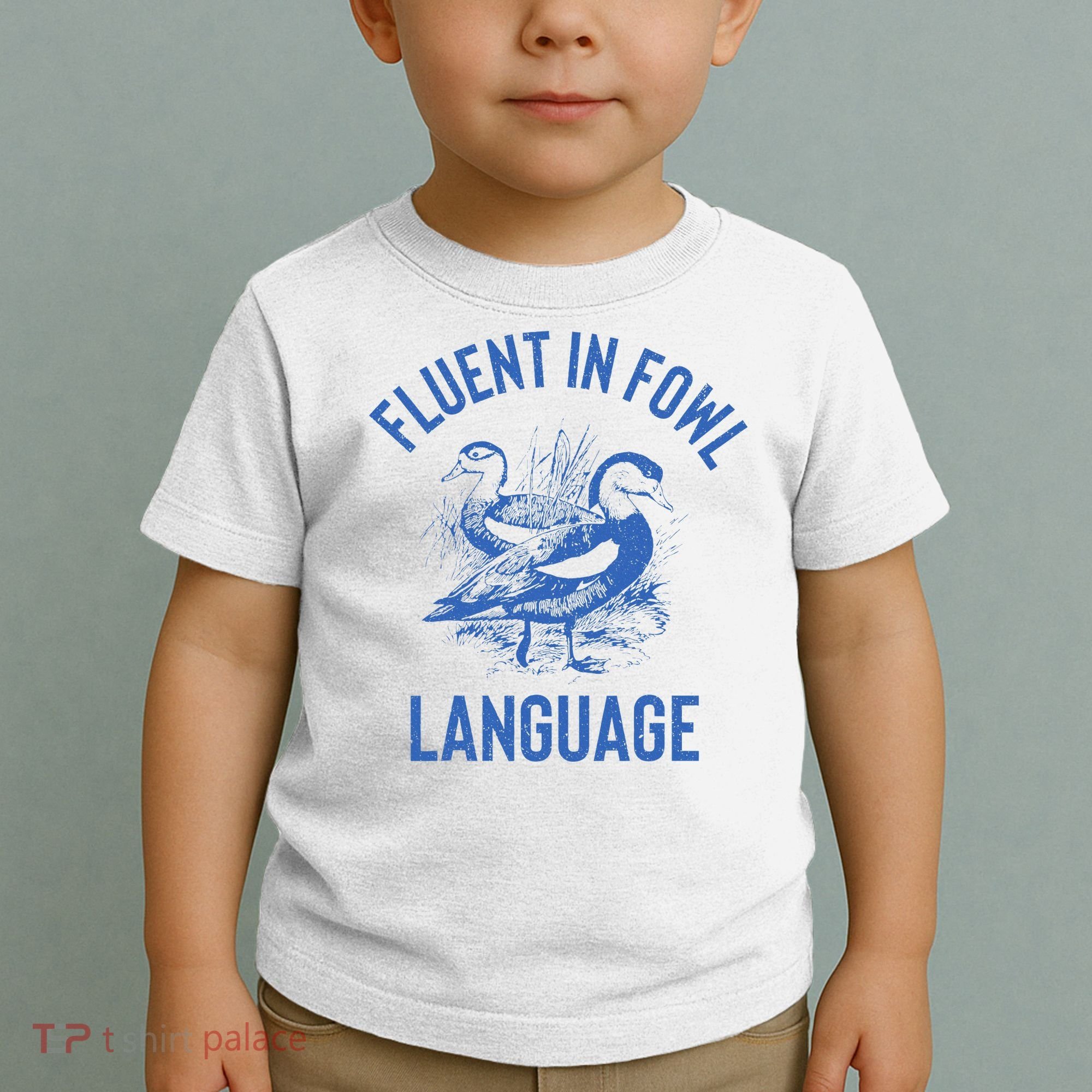 Fluent In Fowl Language Funny Swearing Cursing Ducks Joke Toddler T-Shirt