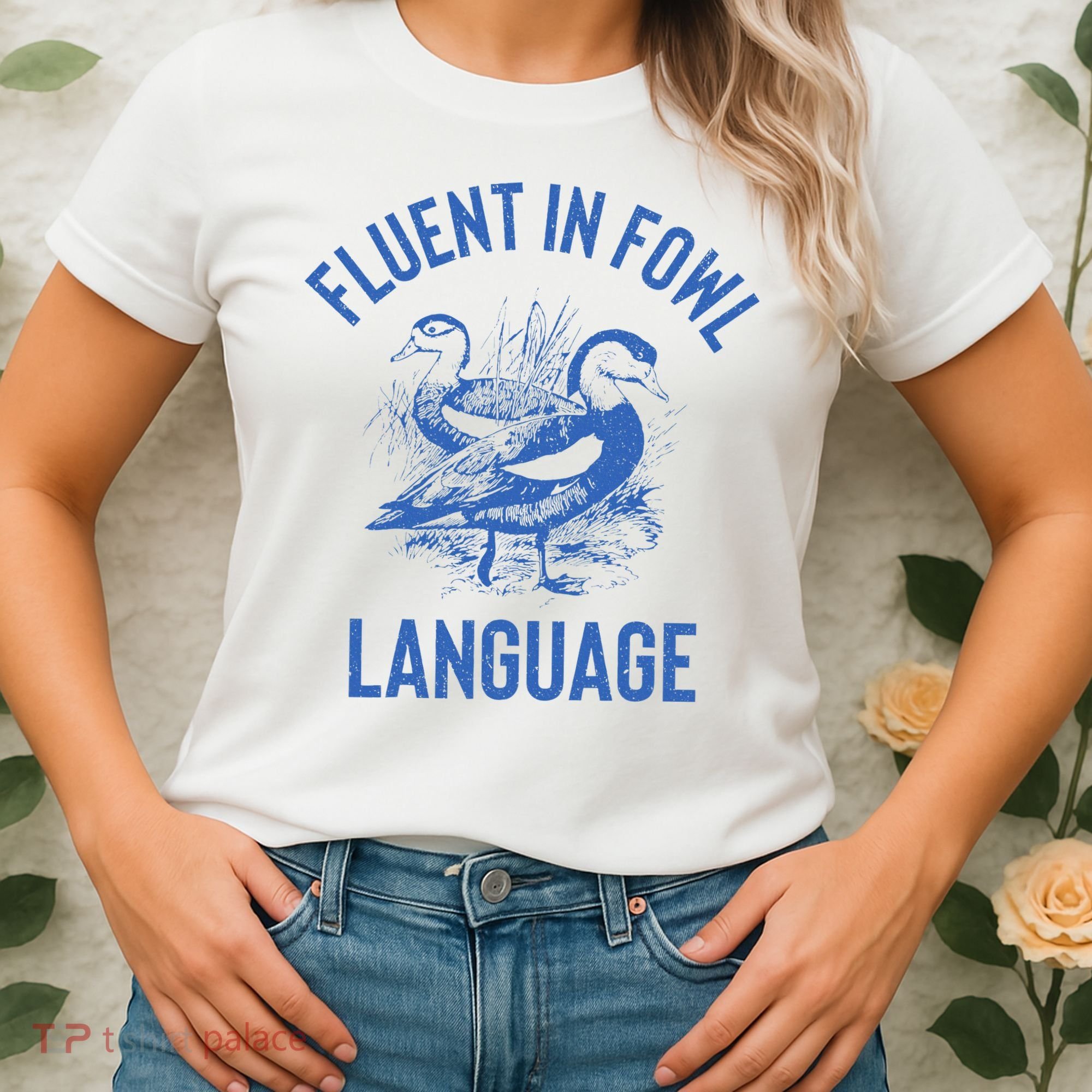 Fluent In Fowl Language Funny Swearing Cursing Ducks Joke Women's T-Shirt