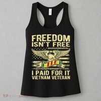 Freedom Isn't Free I Paid For It Proud Vietnam Veteran Gifts Women's Tank Top thumb 3