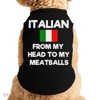 Funny Italian From My Head To My Meatballs Humor Joke Doggie Tank thumb 0