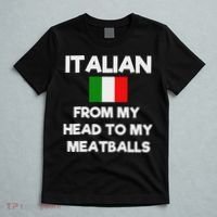 Funny Italian From My Head To My Meatballs Humor Joke T-Shirt thumb 5