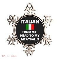 Funny Italian From My Head To My Meatballs Humor Joke Ornament thumb 0
