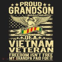 Freedom Isnt Free Proud Grandson Of A Vietnam Veteran Gift Beanie thumb 2