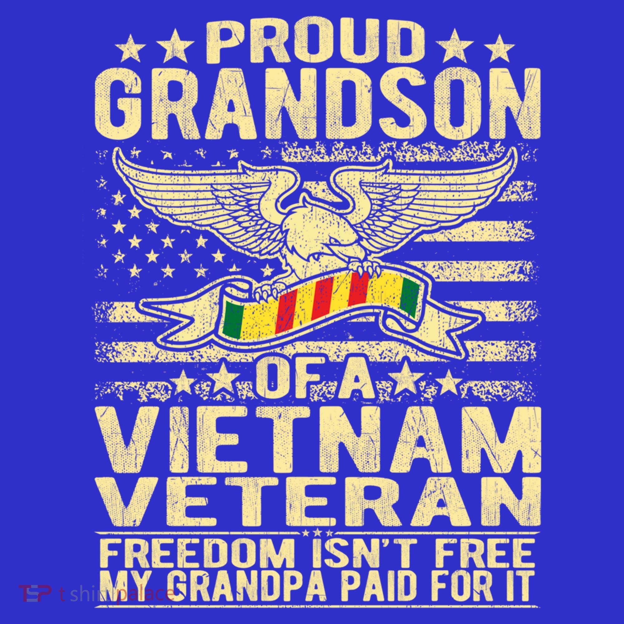 Freedom Isnt Free Proud Grandson Of A Vietnam Veteran Gift Baby Bodysuit