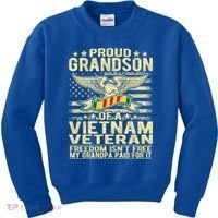 Freedom Isnt Free Proud Grandson Of A Vietnam Veteran Gift Kids Sweatshirt thumb 0