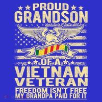 Freedom Isnt Free Proud Grandson Of A Vietnam Veteran Gift Kids Sweatshirt thumb 2