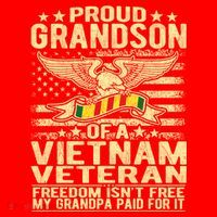 Freedom Isnt Free Proud Grandson Of A Vietnam Veteran Gift Santa Hat thumb 1