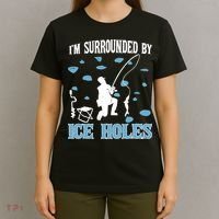 Funny Ice Fishing Sayings For Fishing Grandpa Dad T-Shirt thumb 4